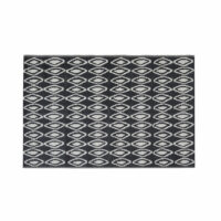 Tapis d'extérieur en polypropylène noir et blanc 120x180 Maisons du Monde