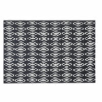 Tapis d'extérieur en polypropylène noir et blanc 180x270 Maisons du Monde