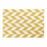 Tapis d'extérieur motifs graphiques jaunes et blancs 160x230 Maisons du Monde