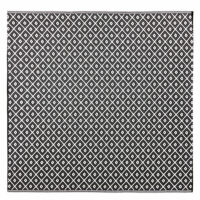 Tapis d'extérieur motifs graphiques noirs et blancs 180x180 Maisons du Monde