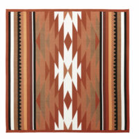 Tapis d'extérieur terracotta motifs graphiques 200x200 Maisons du Monde