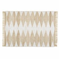 Tapis en jute et coton motifs graphiques à franges 140x200 Maisons du Monde