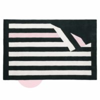 Tapis en laine tricolore motifs rayures 140x200 Chantal Thomass Maisons du Monde