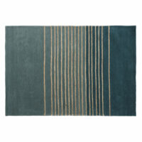 Tapis en laine verte motifs à rayures en jute 140x200 Maisons du Monde