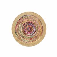 Tapis jute et coton Ø120 cm