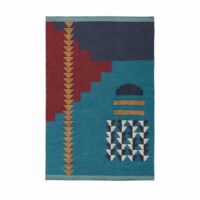 Tapis kilim Kupsy Ecru/Bleu LA REDOUTE INTERIEURS