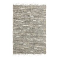 Tapis laine et coton reliéfé Brodmy Gris Chiné AM.PM