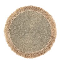 Tapis rond avec franges