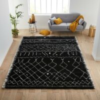 Tapis style berbère XXL Afaw Noir/Blanc LA REDOUTE INTERIEURS