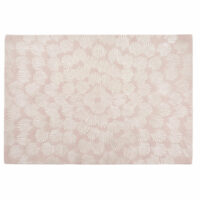 Tapis tufté en laine rose imprimé écru 140x200 Maisons du Monde