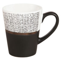 Tasse en faïence blanche et noire motifs à pois Maisons du Monde