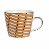 Tasse en faïence jaune moutarde