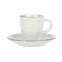 Tasse et soucoupe en grès gris clair Maisons du Monde