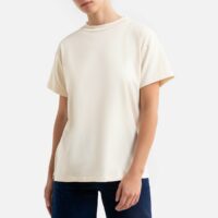 Tee shirt col montant manches courtes Marron;Beige SESSUN