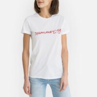 Tee shirt col rond  SUMMER 19 Blanc/Rouge ELISE CHALMIN