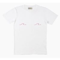 Tee shirt col rond manches courtes WAVES Blanc TEETS