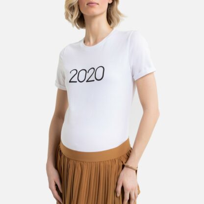 Tee shirt de grossesse à message 2020 Blanc LA REDOUTE COLLECTIONS