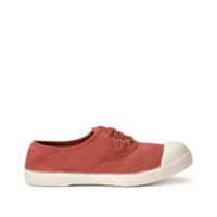 Tennis Lacets Vert Bouteille ou Bois De Rose ou Safran ou Prune Bensimon