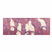 Toile rouge imprimé cacatoès 200x70 Maisons du Monde