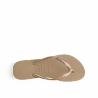 Tongs Slim Logo Metallic Rose-Doré Havaianas