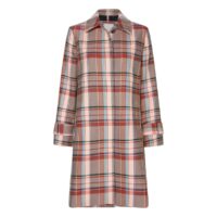 Trench mi-long boutonné Rose Clair;Carreaux Multicolore Tommy Hilfiger