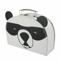 Valisette panda en papier et carton noirs et blancs Maisons du Monde