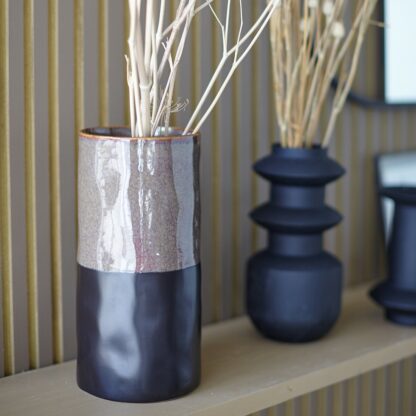 Vase droit en céramique Cami Noir Marron LA REDOUTE INTERIEURS