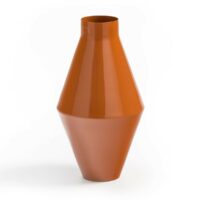 Vase métal esprit Seventies H26 cm