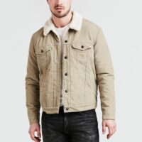 Veste Trucker Sherpa en velours Beige Levi's