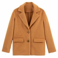 Veste chaude col tailleur Camel LA REDOUTE COLLECTIONS