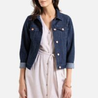 Veste courte en denim stretch