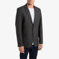 Veste de costume coupe droite Noir - Gris Anthracite LA REDOUTE COLLECTIONS