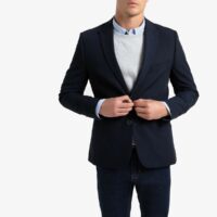 Veste de costume coupe slim Bleu - Noir - Bleu Marine LA REDOUTE COLLECTIONS