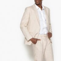 Veste de costume slim lin/coton Beige LA REDOUTE COLLECTIONS