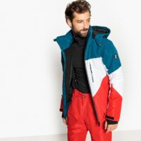 Veste de ski col montant à capuche Bleu