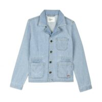 Veste en jean coupe droite Bleu Denim LEON & HARPER