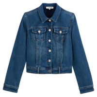 Veste en jean courte boutonnée Jean Stone;Jeans Bleu Morgan