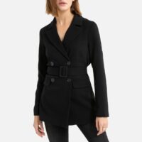 Veste longue double boutonnage Noir LA REDOUTE COLLECTIONS