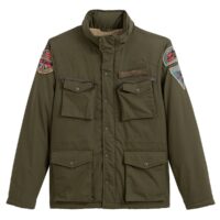 Veste militaire doublée sherpa Fight Vert Kaki Schott