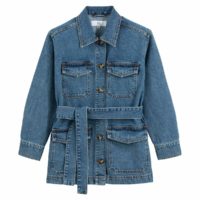 Veste saharienne en denim Bleu Bleach LA REDOUTE COLLECTIONS PLUS