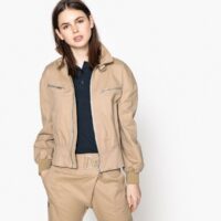 Veste zippée cintrée en jean léger Marine;Beige LA REDOUTE COLLECTIONS