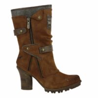 bottines      boots synthétique Jaune ou Marron mustang