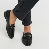 ALDO - Astaweia - Mocassins en cuir - Noir Asos