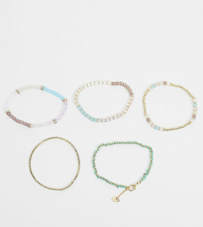 ALDO - Lakewhite - Lot de bracelets de l'amitié - Turquoise-Multi Asos