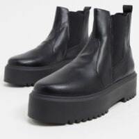 ASOS DESIGN - Aberdeen - Bottines chelsea chunky - Noir Asos