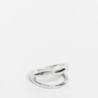 ASOS DESIGN - Bague double anneau - Argenté Asos