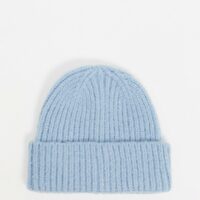 ASOS DESIGN - Bonnet chunky avec large revers - Bleu Asos