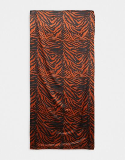 ASOS DESIGN - Grand foulard à imprimé animal-Beige Asos