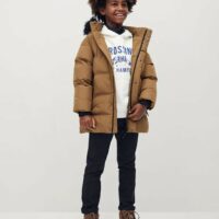 Anorak matelassé capuche fausse fourrure Nouvelle collection MANGO KIDS