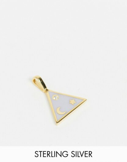 Astrid & Miyu - charm collection - Breloque pour collier triangle émaillée - Doré Asos